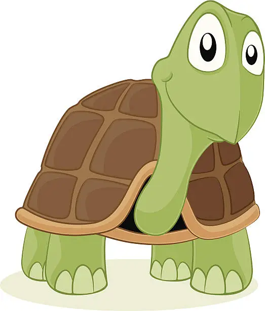 Vector illustration of Tortoise Cartoon