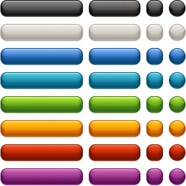 Vector illustration of Satin Web Buttons