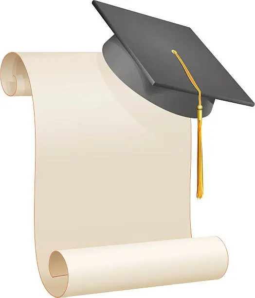 Vector illustration of Graduation Message