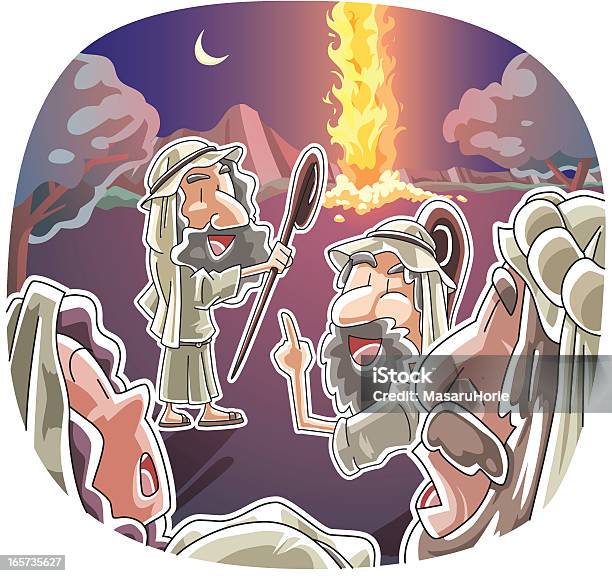 The Pillar Of Fire Stock Illustration - Download Image Now - Moses - Religious Figure, Bible, Animal Migration