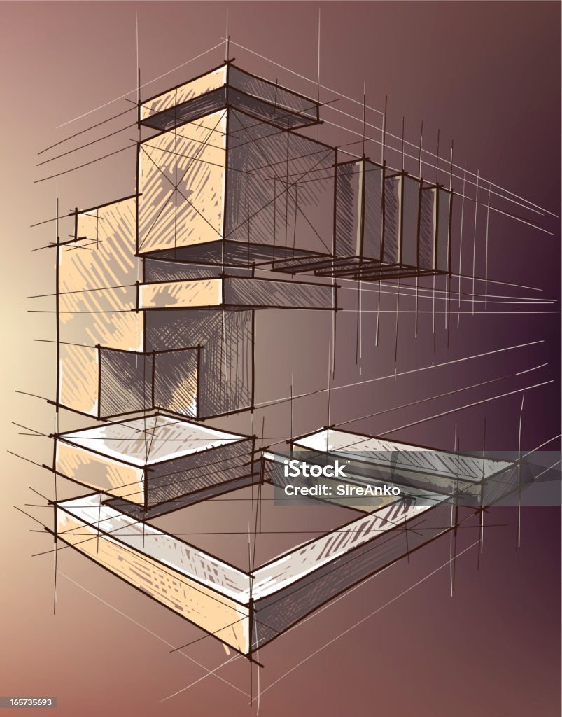 Formes géométriques - clipart vectoriel de Cube libre de droits