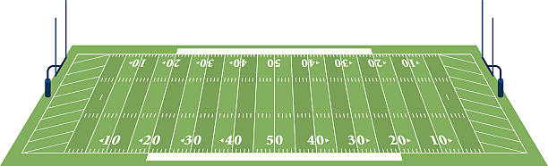 Campo da Football americano 3D - illustrazione arte vettoriale
