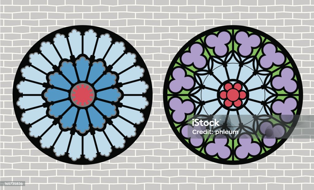 Rose Window - Lizenzfrei Rosettenfenster Vektorgrafik