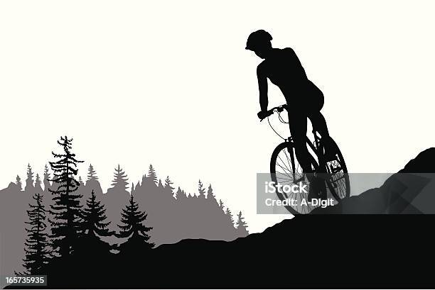 Wildcycling - Stockowe grafiki wektorowe i więcej obrazów Jeździć na rowerze - Jeździć na rowerze, Wzgórze, Bicykl