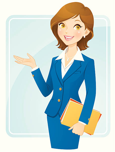 Business Woman vector art illustration