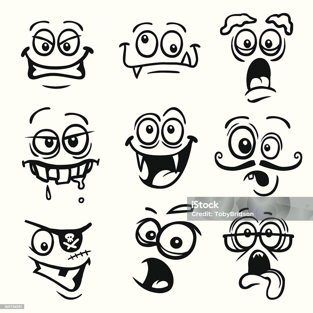 Smileys Scary Scary Smiley Faces Anthropomorphic Smiley Face stock vector