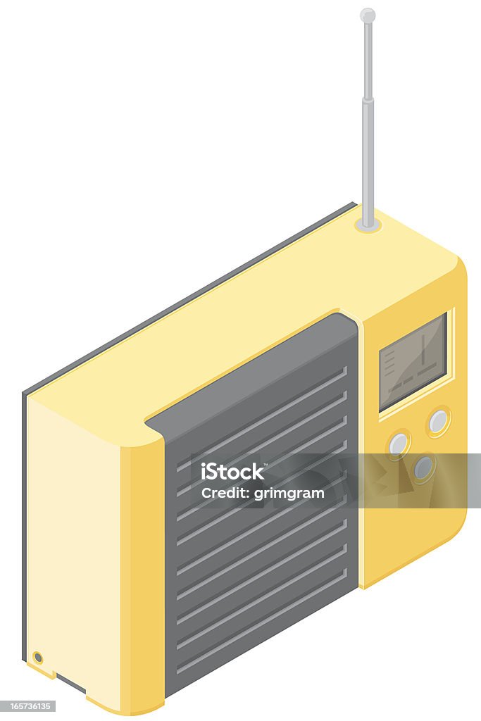 Isometric Portable Radio A vector illustration of an isometric small portable FM radio. Ariel - The Little Mermaid stock vector