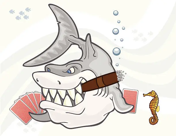 Vector illustration of Card Shark
