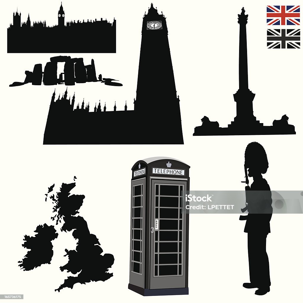Elementos de Londres - arte vectorial de Big Ben libre de derechos