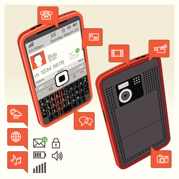 30+ Smart Mobile Phone Icon Functionality Stock Illustrations, Royalty ...