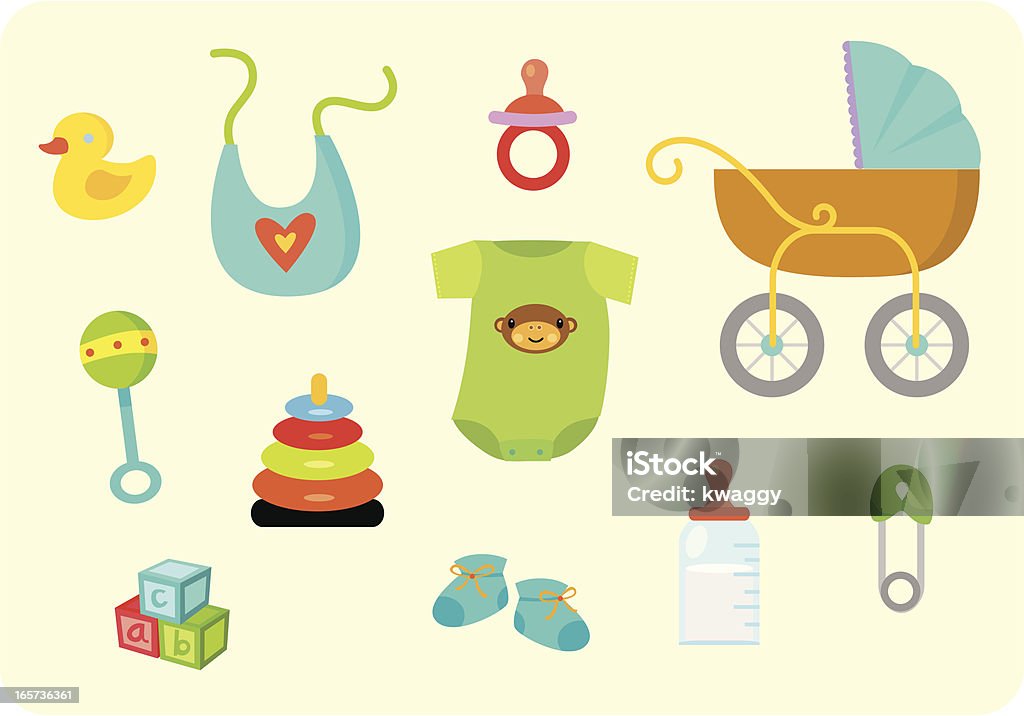 Baby icone - arte vettoriale royalty-free di A forma di blocco