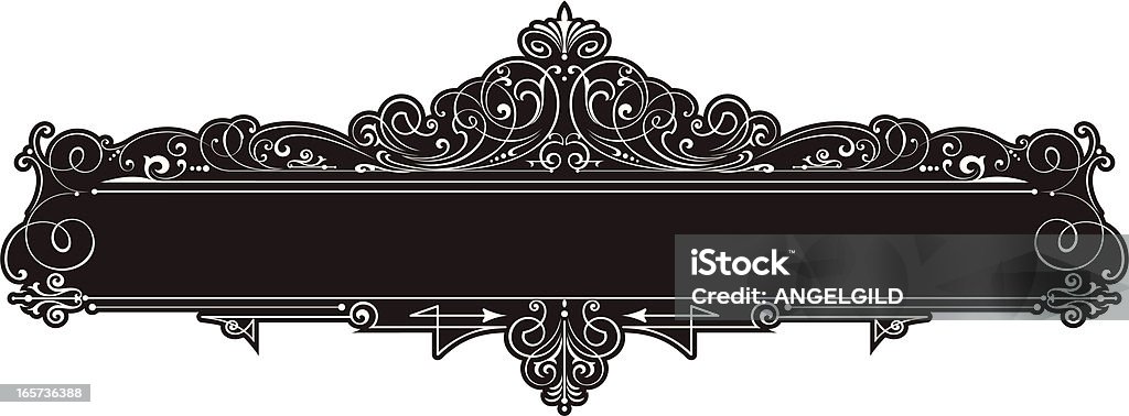 Decorative Panel Decorative Lettering Panel. Antique stock vector