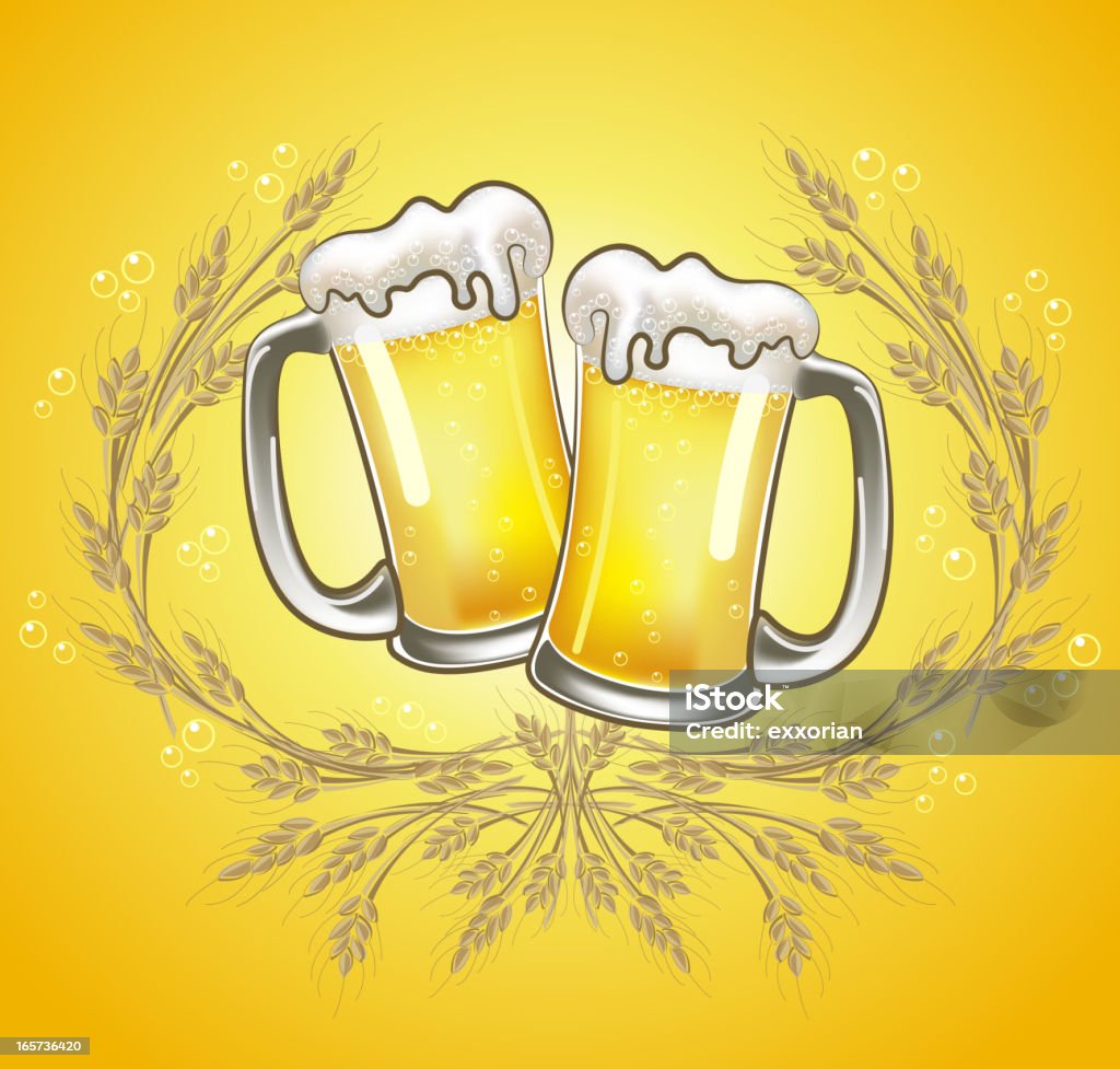 Cerveza de trigo - arte vectorial de Amarillo - Color libre de derechos