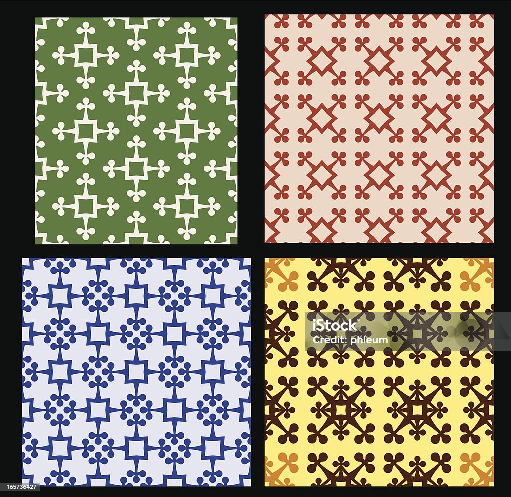 Four Patterns Four Seamless Patterns Stock Illustration - Download Image Now ...