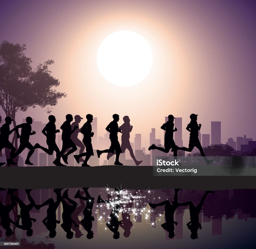City Marathon - Lizenzfrei Kontur Vektorgrafik
