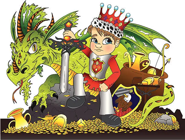 Vector illustration of The Little King