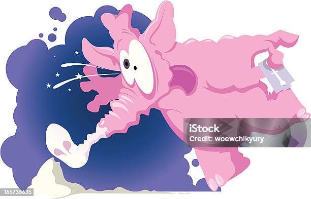 Pink Elephant - Immagini vettoriali stock e altre immagini di Animale - Animale, Cocaina, Elefante