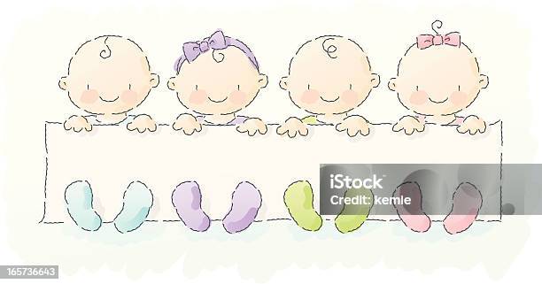 Scribblesbaby Sign Stock Illustration - Download Image Now - Baby - Human Age, Cute, Quadruplet