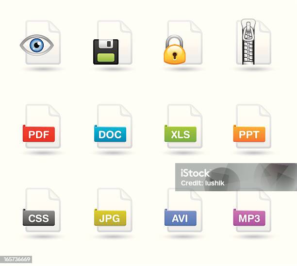 Softico Файл Типа Значков — стоковая векторная графика и другие изображения на тему Иконка - Иконка, Slide Show Presentation Software, Бумага