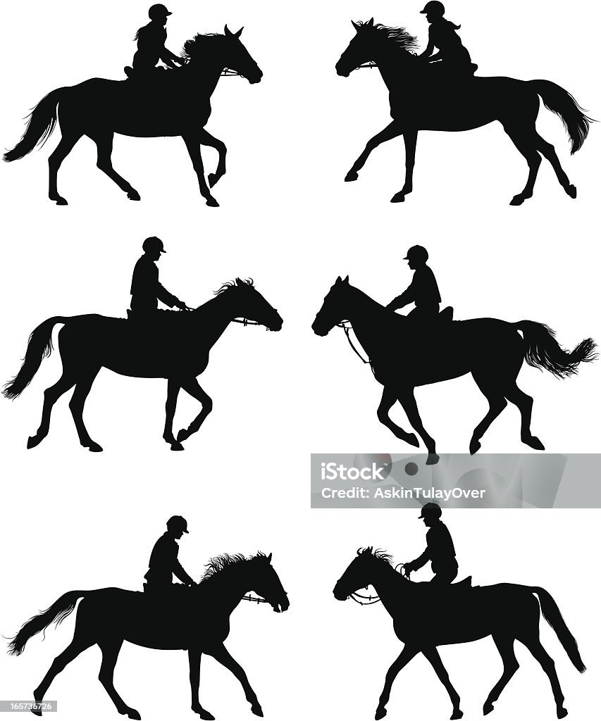 jockey - clipart vectoriel de Adolescent libre de droits