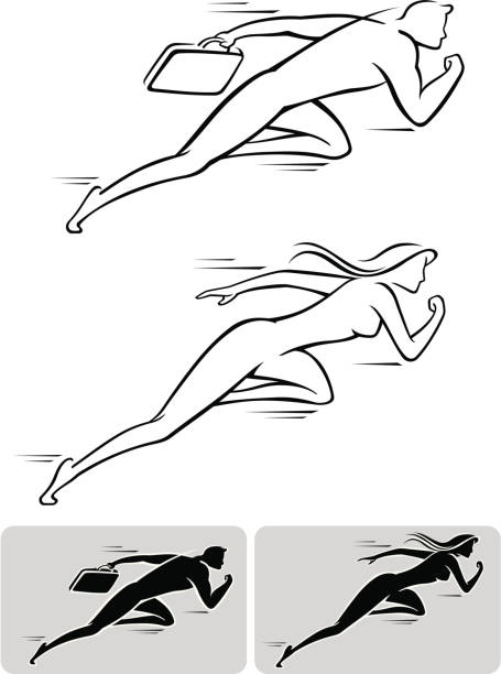 Silouettes Rushing 3,100+ Sillouette People Running Stock Photos, Pictures & Royalty-Free ...
