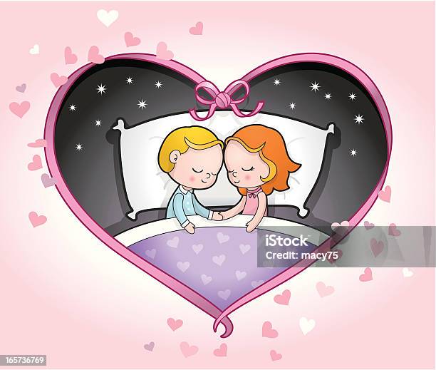 Mariage Romantique Au Cœur De La Chambre Pour Les Enfants Vecteurs libres de droits et plus d'images vectorielles de Adolescent