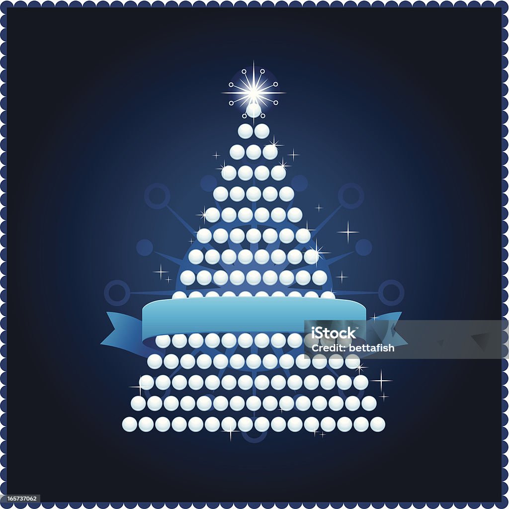 Árvore de Natal - Vetor de Azul royalty-free