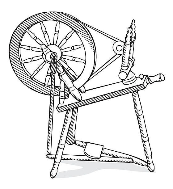illustrations, cliparts, dessins animés et icônes de rouet - weaving machine