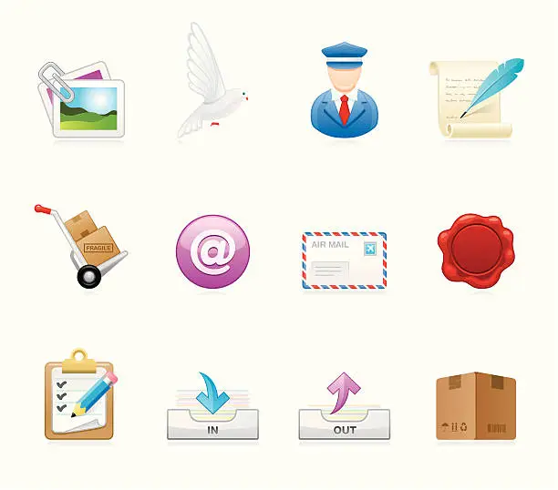 Vector illustration of Hola icons - Post