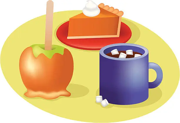 Vector illustration of Autumn Snacks