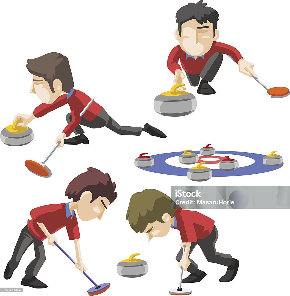 Curling actions - Royalty-free Curling vectorkunst