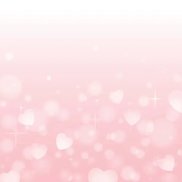 Vector illustration of Pink heart background