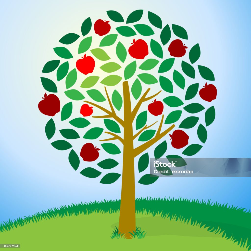 Apple Tree - Grafika wektorowa royalty-free (Jabłoń)