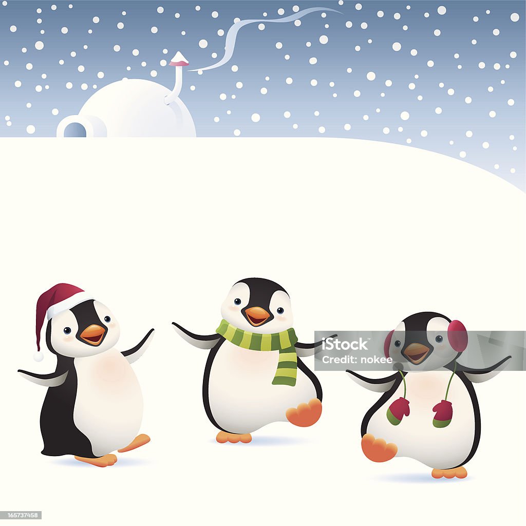 Winter Penguins Stock Illustration - Download Image Now - Penguin, Cartoon,  Winter - iStock