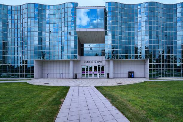 Albany, NY - August 30, 2023: State University of New York at Albany, modern architecture