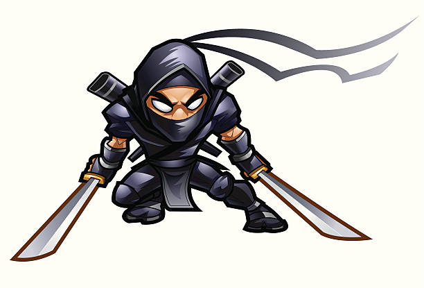 Ninja ombra - illustrazione arte vettoriale
