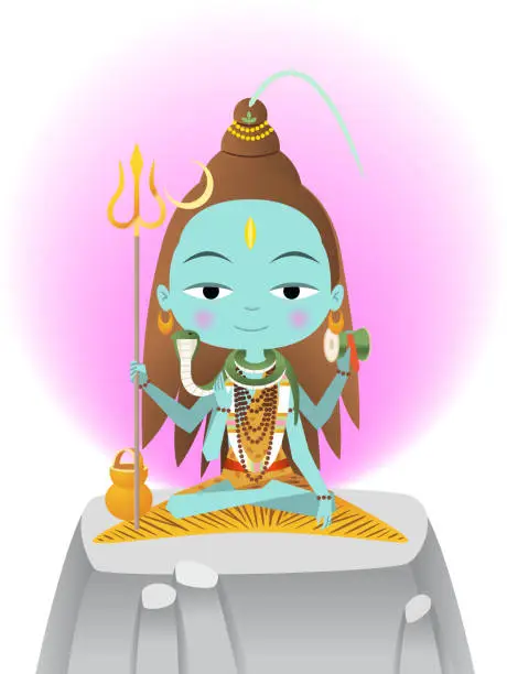 Vector illustration of Shiva