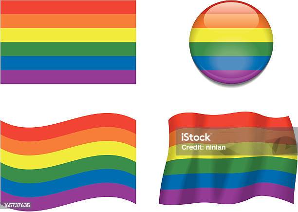 Gay Pride Flagge Stock Vektor Art und mehr Bilder von Regenbogenfahne - Regenbogenfahne, Flagge, Icon