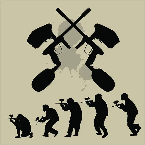 Vector illustration of paintball