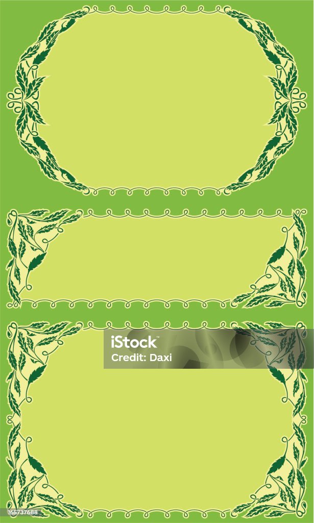 Frame Green Three Frames In The Green Stock Illustration - Download Image Now - Design ...