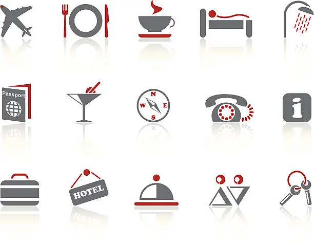 Vector illustration of Simple icons - Traveling