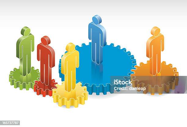 Iso Icon Teamwork Stock Illustration - Download Image Now - Business, Color Image, Concepts