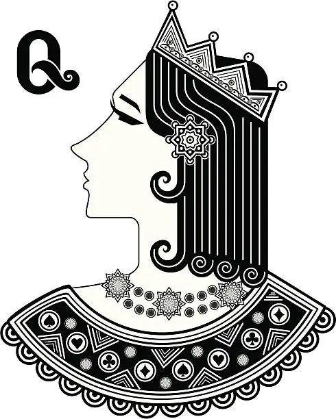 Vector illustration of queen