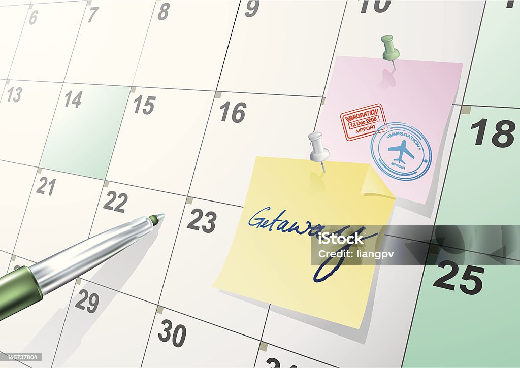 Rappel calendrier - clipart vectoriel de Agenda libre de droits