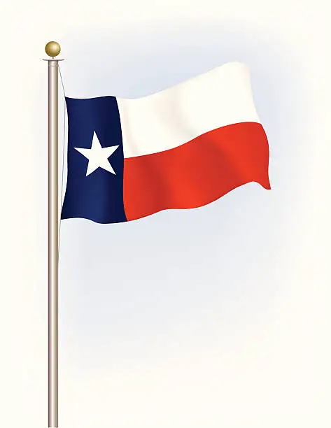 Vector illustration of Texas State Flag