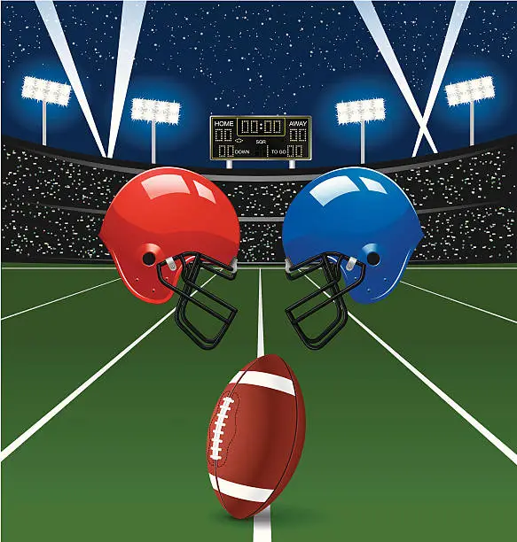 Vector illustration of American Football