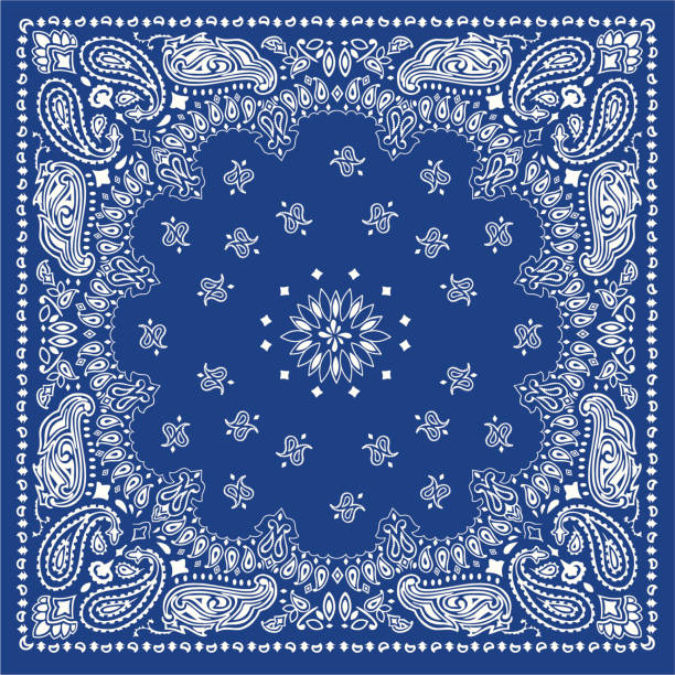 bandanablue blue bandana Bandana stock illustrations