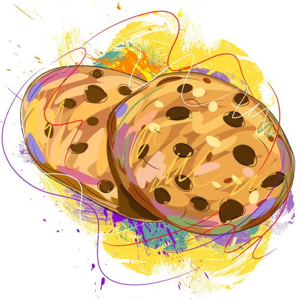 Vector illustration of Tasty cookies