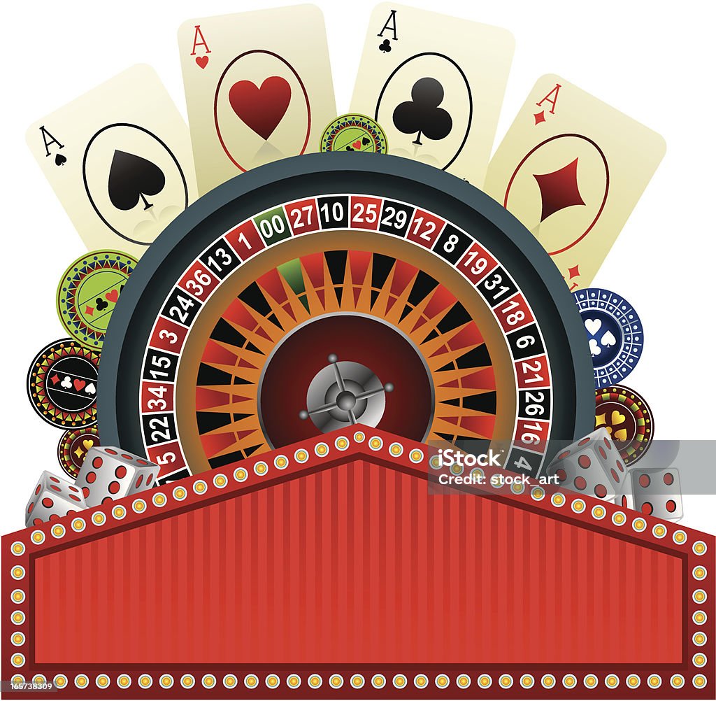 Casino - Grafika wektorowa royalty-free (Czerwony)