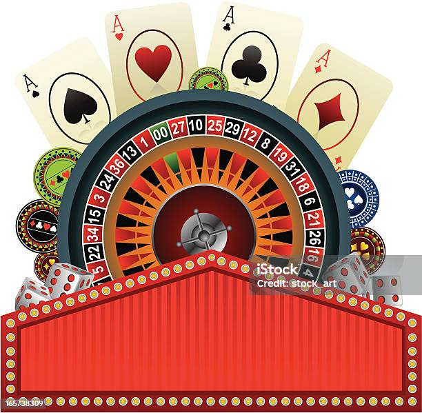 Casino - Stockowe grafiki wektorowe i więcej obrazów Czerwony - Czerwony, Czynność, Gra